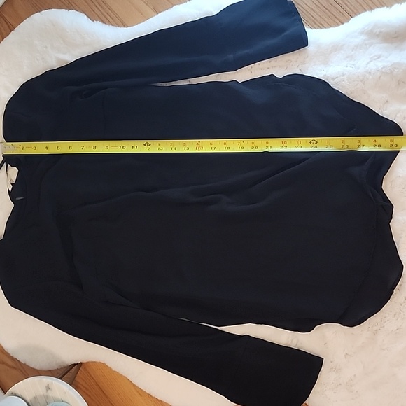 H&M Blouse 8 Womens Size Long Sleeves Black - Picture 8 of 10
